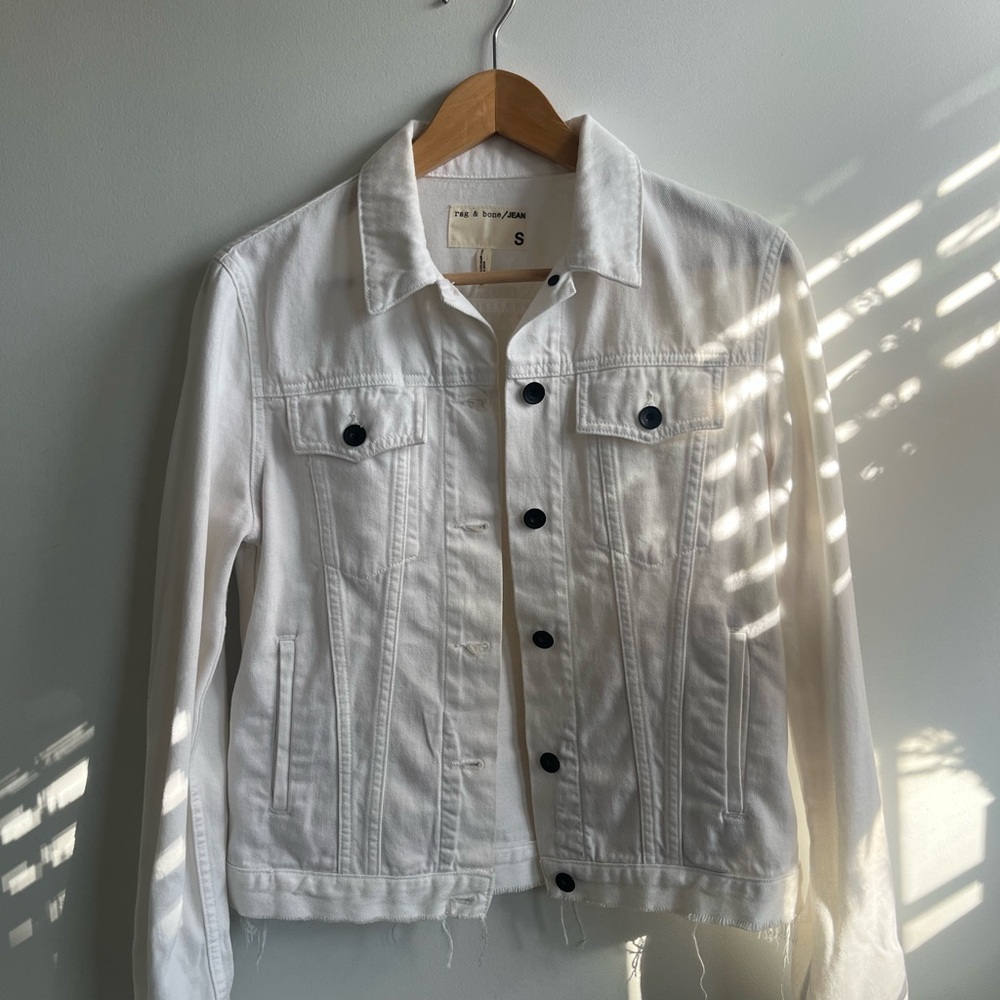 rag & bone Classic White Jean Jacket